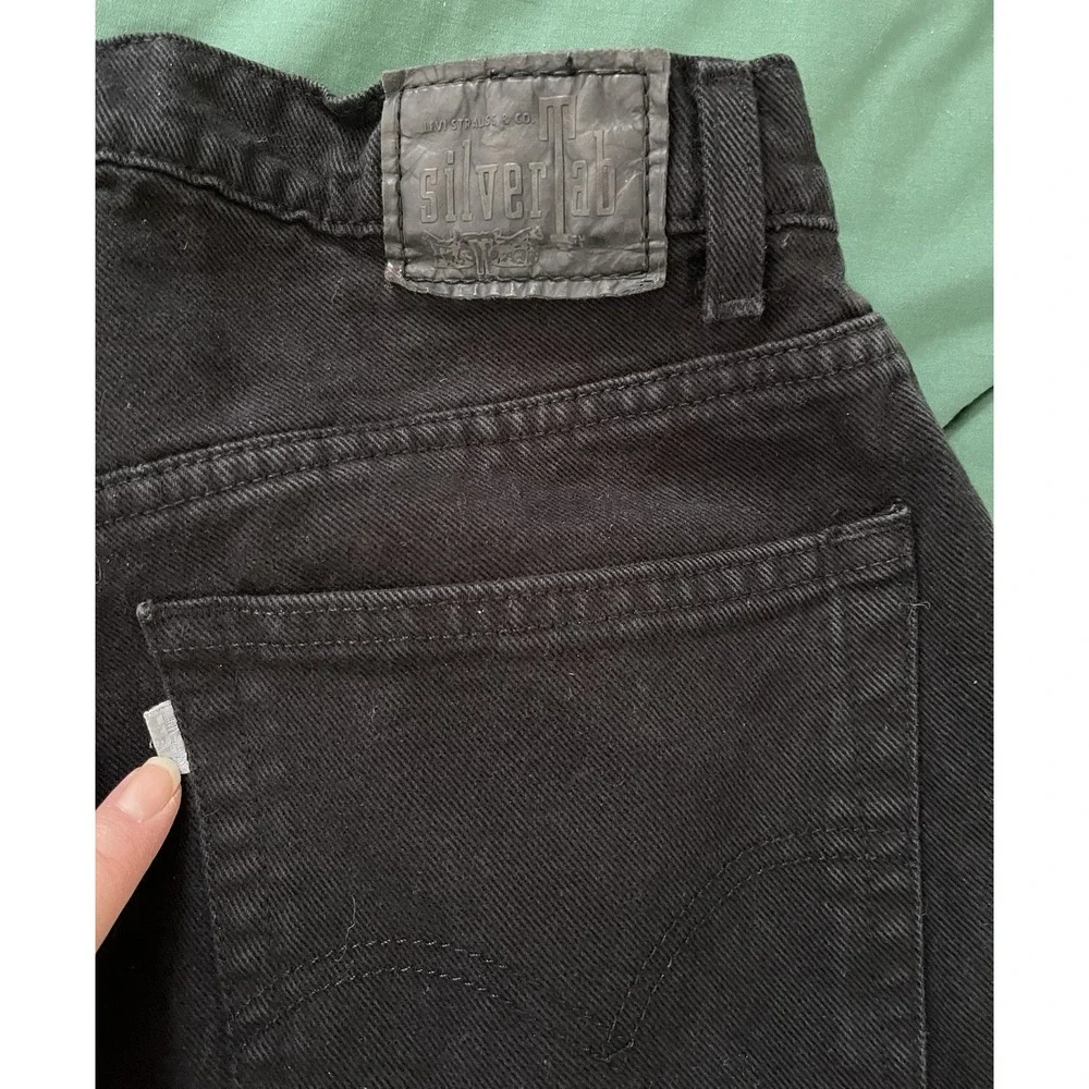 Vintage Levi's SilverTab BAGGY Fit Jeans Black Denim W34 L34 90s Skater Grunge